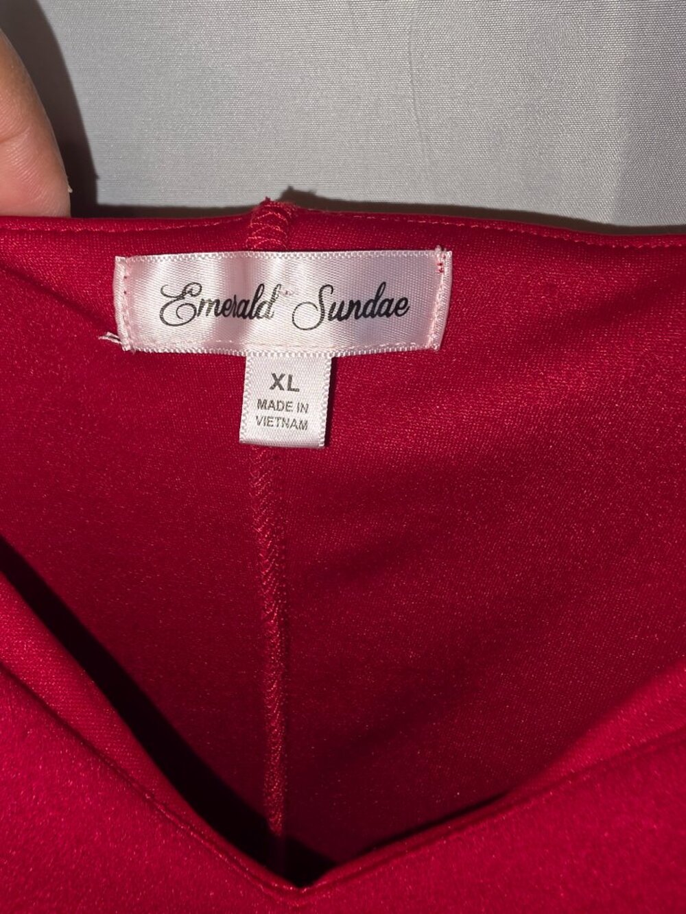 Emerald Sundae Red Ruffle Mini Dress Size XL - Picture 9 of 15